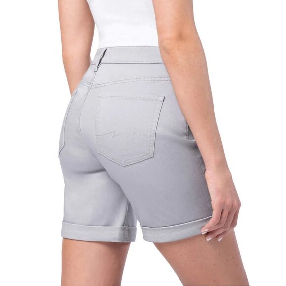 NEW Parasuco Knit Denim Shorts | Grey - Picture 3 of 5